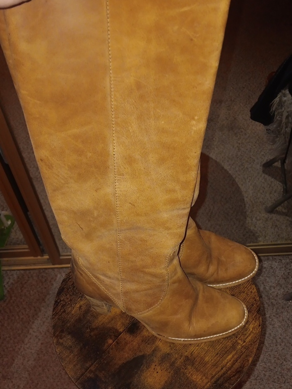 J. Crew Tan Leather Heel Shoe